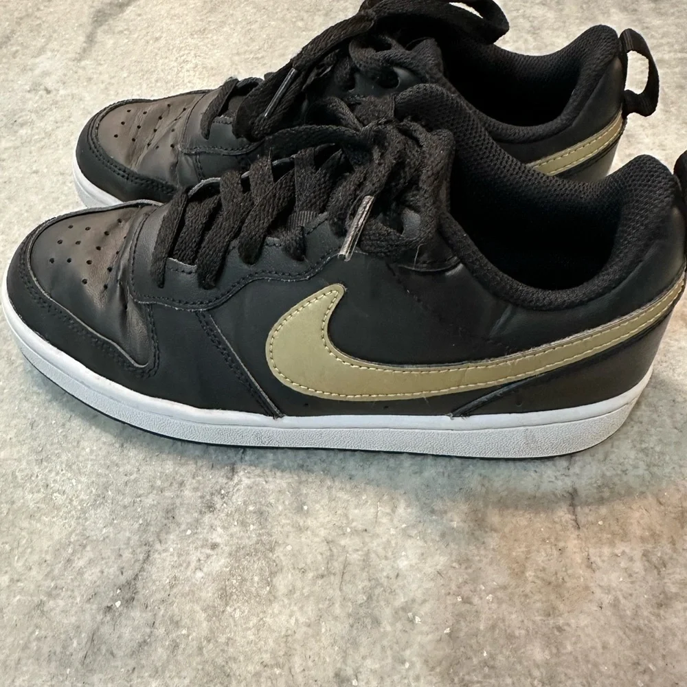 Black and Gold Sneakers